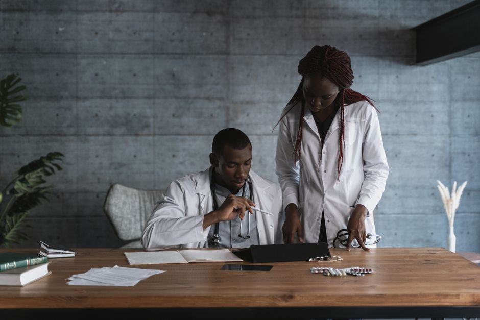 Stethoscope on a professional medical desk